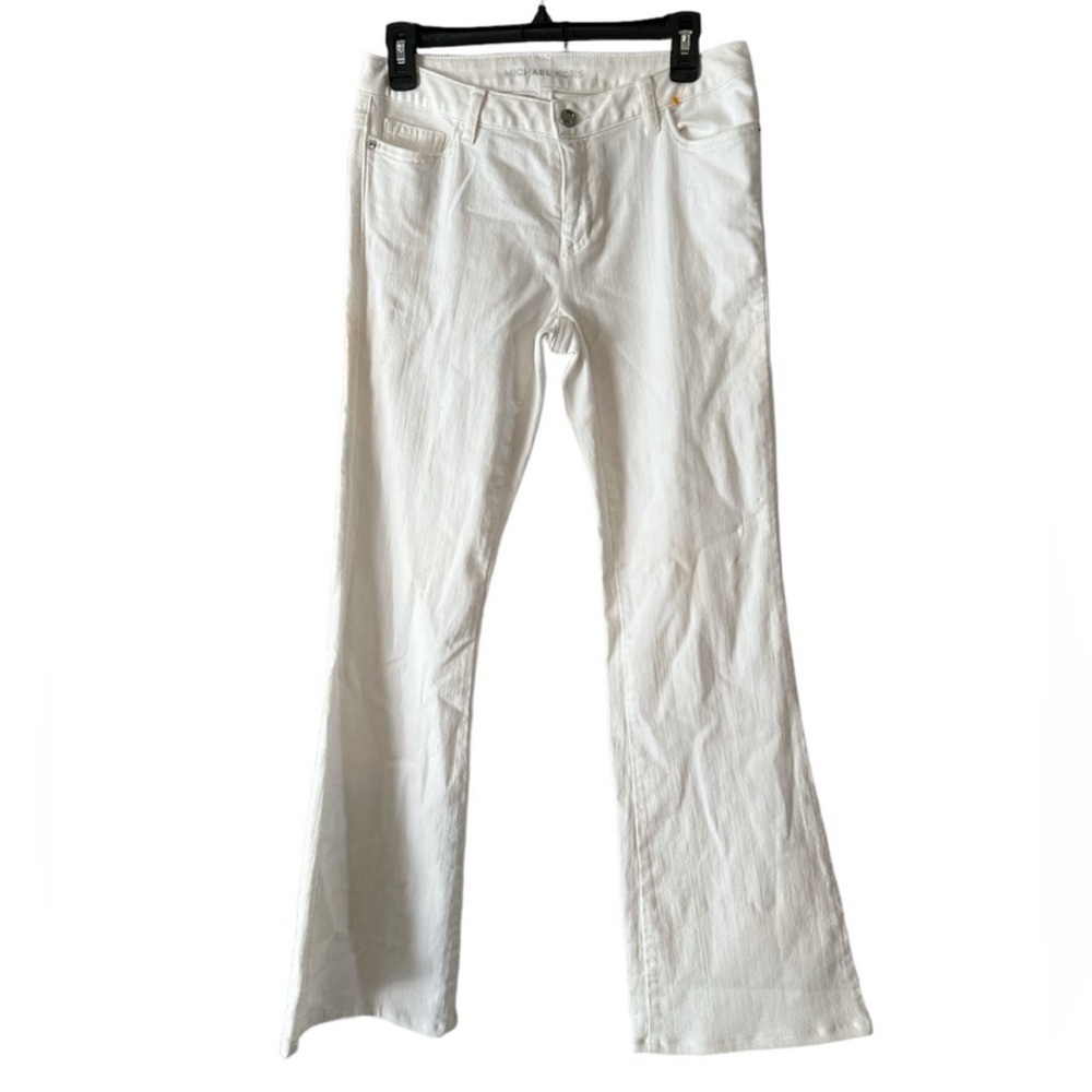 Michael Kors white bootcut jeans